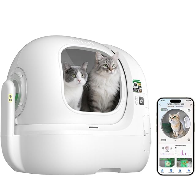 Lettiera autopulente PETKIT PUROBOT Max Pro 2 con telecamera e IA